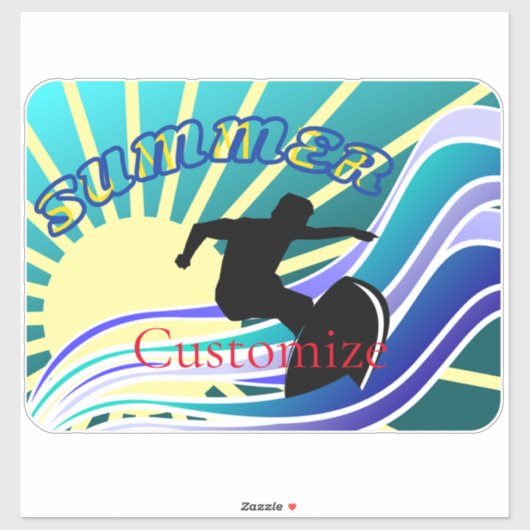 Summer Surfing Fun Thunder_Cove Sticker (Vel)