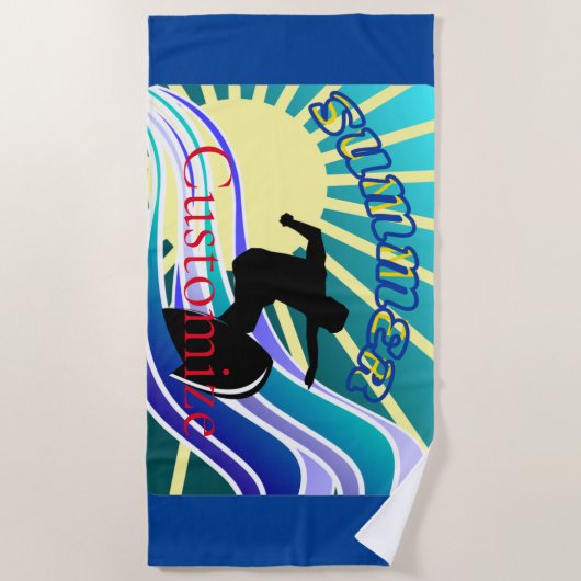 Summer Surfing Fun Thunder_Cove Strandlaken (Voorkant)