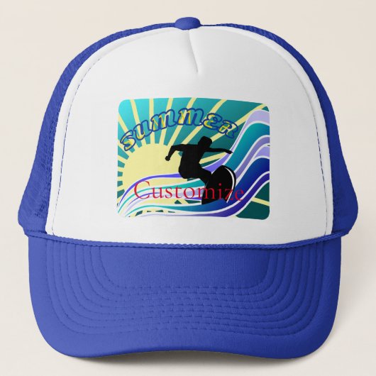 Summer Surfing Fun Thunder_Cove Trucker Pet (Voorkant)