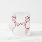 Summer Surfing Owl Frosted Mok (Voorkant links)