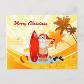 Summer Surfing Santa Feestdagenkaart (Voorkant)