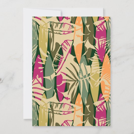 Summer Surven Party | roze auto uitnodiging (Achterkant)