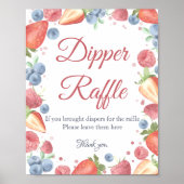 Summer Sweet Berry Diaper Raffle Sign Poster (Voorkant)