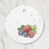 Summer Sweet Berry First Birthday Bedankjes Labels (Achterkant)