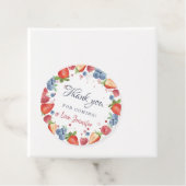 Summer Sweet Berry First Birthday Bedankjes Labels (In situ)