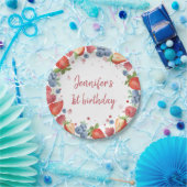 Summer Sweet Berry First Birthday Papieren Bordje (Feest)
