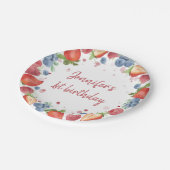 Summer Sweet Berry First Birthday Papieren Bordje (Gekanteld)