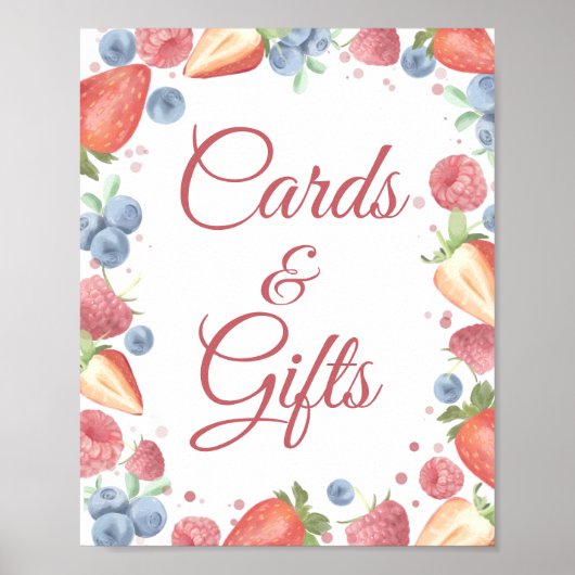 Summer Sweet Berry Kaarten and Gifts Sign Poster (Voorkant)