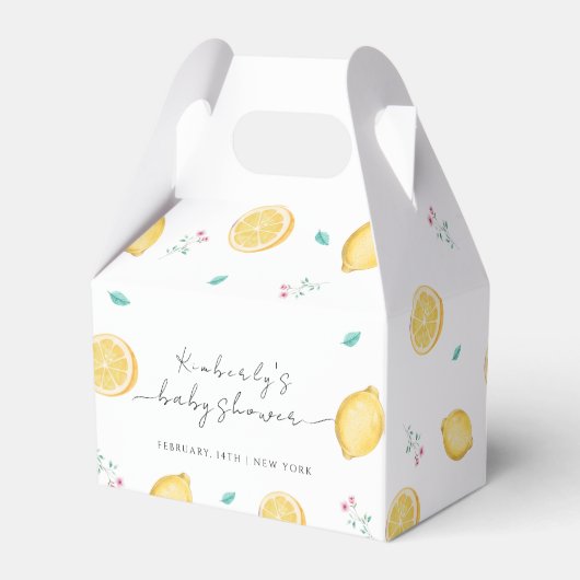 Summer Sweet Citrus Baby shower Bedankdoosjes (Achterkant)