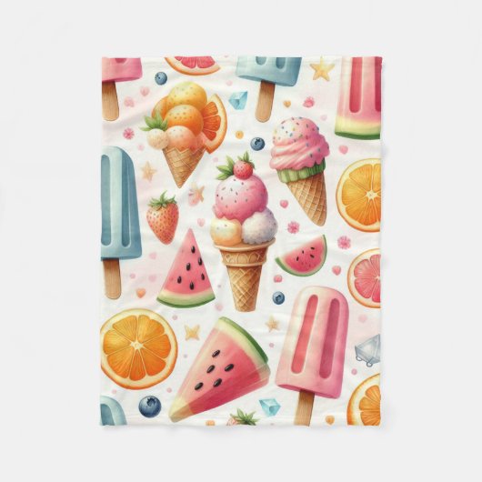 Summer Sweet escape Fleece Deken (Voorkant)