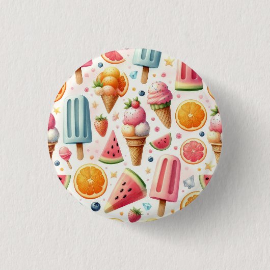 Summer Sweet escape Ronde Button 3,2 Cm (Voorkant)
