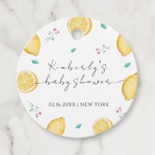 Summer Sweet Lemon Citrus Fruit Baby shower Bedankjes Labels