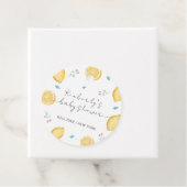 Summer Sweet Lemon Citrus Fruit Baby shower Bedankjes Labels (In situ)