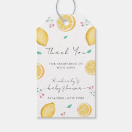 Summer Sweet Lemon Citrus Fruit Baby shower Cadeaulabel