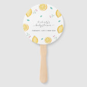 Summer Sweet Lemon Citrus Fruit Baby shower Handwaaier (Achterkant)