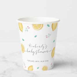 Summer Sweet Lemon Citrus Fruit Baby shower Papieren Bekers