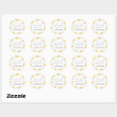 Summer Sweet Lemon Citrus Fruit Baby shower Ronde Sticker (Vel)