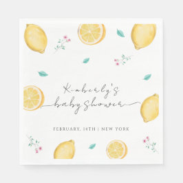 Summer Sweet Lemon Citrus Fruit Baby shower Servet