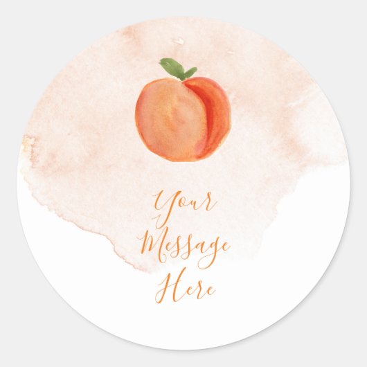 Summer Sweet Little Peach bericht Sticker (Voorkant)