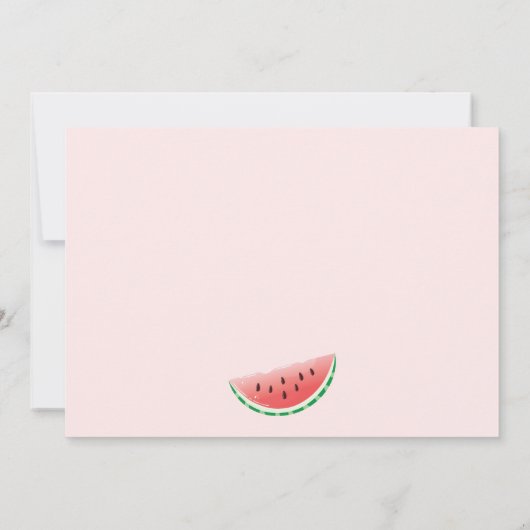Summer Sweet Watermelon Baby shower Kaart (Achterkant)