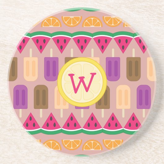 Summer Sweets Sandstone Coaster Zandsteen Onderzetter (Voorkant)