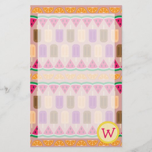 Summer Sweets Stationery Briefpapier (Voorkant)