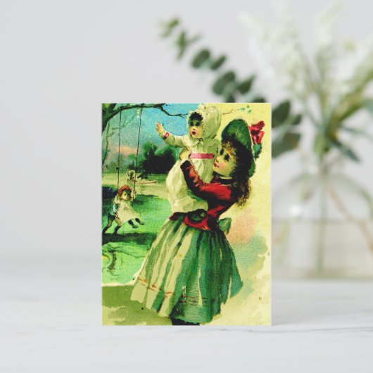 "Summer Swing" Briefkaart (Staand voorkant)