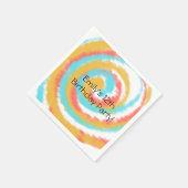 Summer Swirl Tie Dye Abstracte Birthday Party Servet (Hoek)