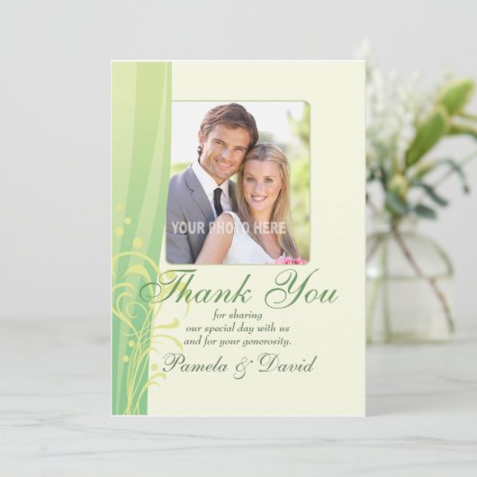Summer Swirl Weddenschap Bedankt (Staand voorkant)
