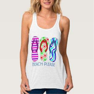 SUMMER T SHIRT, SUMMER TIME, strand alsjeblieft Tanktop