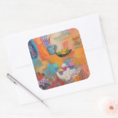 Summer Table Vierkante Sticker (Envelop)