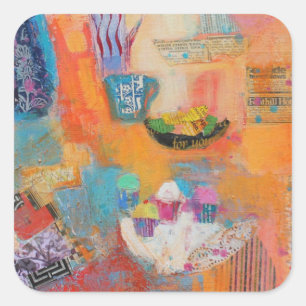 Summer Table Vierkante Sticker
