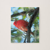 Summer Tanager Bird Legpuzzel (Verticaal)