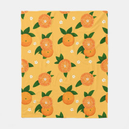 Summer Tangerines Fleece Deken