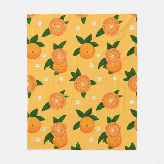 Summer Tangerines Fleece Deken (Voorkant)