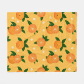 Summer Tangerines Fleece Deken (Voorkant (Horizontaal))