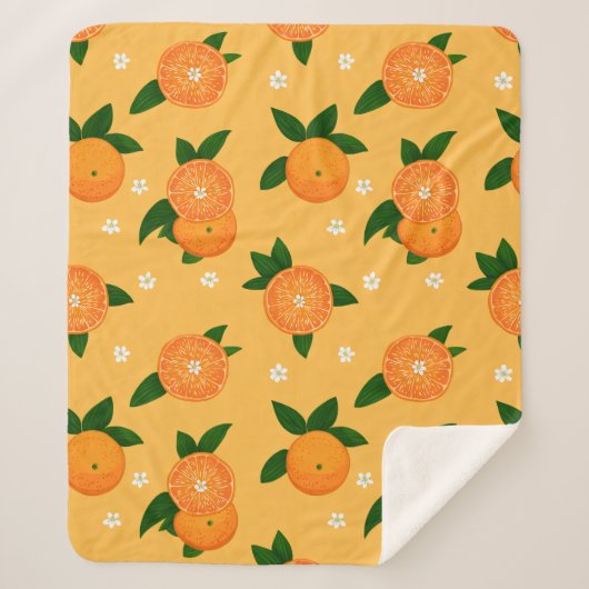 Summer Tangerines Sherpa Deken (Voorkant)