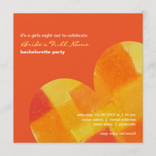 Summer tango Bachelorette Party Invitation Kaart
