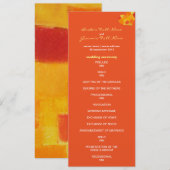 Summer tango Wedding Program Programmakaart (Voorkant / Achterkant)