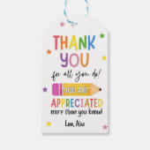 Summer Teacher Appreciation Bedankt Cadeaulabel (Voorkant)