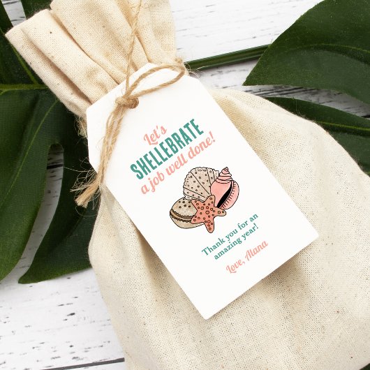 Summer Teacher Appreciation Seashell Dank u Cadeaulabel
