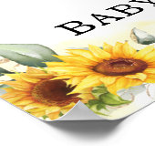 Summer Teddy Bear Sunflower Wreater Baby Poster (Hoek)