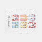 Summer Teenslippers Blanket Fleece Deken (Voorkant (Horizontaal))