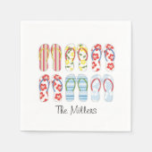 Summer Teenslippers Napkins Servetten (Voorkant)