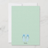 Summer Teenslippers Party Girls Birthday Invite Kaart (Achterkant)