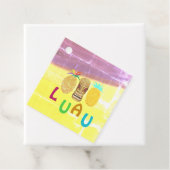 Summer Tiki Pineapple Luau Bedankjes Labels (In situ)