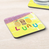 Summer Tiki Pineapple Luau Bier Onderzetter (Linkerzijde)