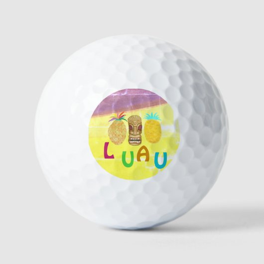 Summer Tiki Pineapple Luau Golfballen (Voorkant)