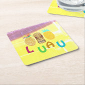 Summer Tiki Pineapple Luau Kartonnen Onderzetters (Schuin)