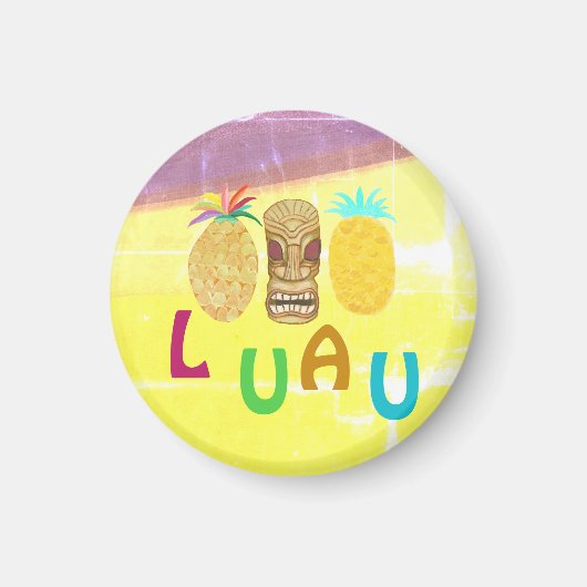 Summer Tiki Pineapple Luau Magneet (Voorkant)